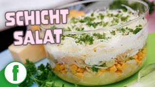 Saftiger Schichtsalat mit Ananas Mais und Käse  Salat zum Grillen [upl. by Neehs656]