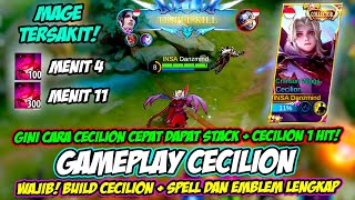 CARA MAIN CECILION STACK CEPAT❗ BUILD CECILION TERSAKIT❗ TUTORIAL amp GAMEPLAY CECILION COLLECTOR SKIN [upl. by Trilby]