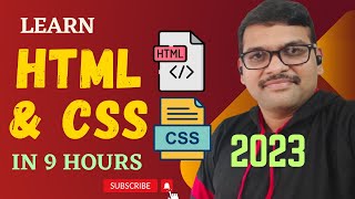 LEARN HTML amp CSS IN 9 HOURS 2023  HTML  CSS [upl. by Nosaes]