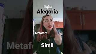 Define Símil Metáfora Alegoría [upl. by Huntington]