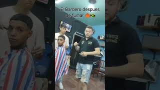 El barbero después de fumar 🍁🇯🇲 barbero shorts shortvideo [upl. by Hutt]