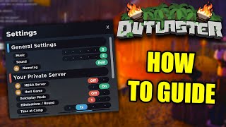 How to HOST amp Create MEGA Servers in Roblox Outlaster HOW TO GUIDE [upl. by Roper]