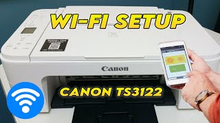 Canon Pixma TS3122  How to Setup the WiFi iPhone amp Android Wireless Connection [upl. by Nyllaf316]