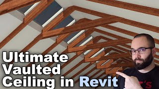 Vaulted Ceiling in Revit Tutorial With Roof Construction [upl. by Strickman]