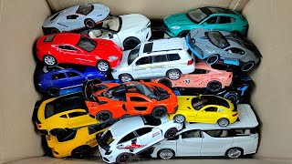 BOX FULL OF Model Cars Honda Civic Bugatti Divo McLaren 650s Audi Rs7 Ford Raptor Ferrari sf90 [upl. by Skier690]