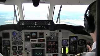 Cockpit view landing at Stockholm Arlanda with a Jetstream 32 of AIS [upl. by Eelarual]