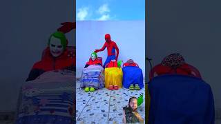 Spiderman Vs Joker Shorts Challenge 🔥🔥🔥 spiderman superhero hulk funny comedy [upl. by Ginzburg]