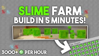 Minecraft EASY Slime Farm in Bedrock 121 MCPEXboxPS4Nintendo SwitchWindows10 [upl. by Isyed808]