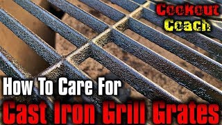 How To Care For Cast Iron Grill Grates [upl. by Adnohsal]