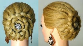 Прическа quotУлиткаquot Плетение косы Circle braid Braided hairstyle tutorial [upl. by Yerxa]