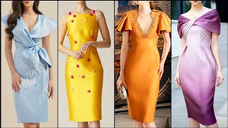 Stylish satin Bodycon ideas 2024  slimfit satin silk bodycon dress designs ideas 2k24 [upl. by Asenaj]