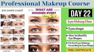 Day 22 Professional Makeup Course  How to identify Eyes Shapes  Perfect Eye makeup beautyhacks [upl. by Kornher711]