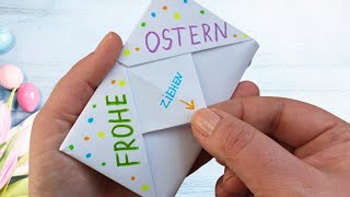 DIY Überraschungskarte basteln für Ostern Osterkarte basteln mit Papier [upl. by Lered860]