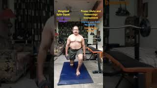 WEIGHTED SPLIT SQUAT  Ashok Kumar Singh Gym FitnessFORMER MANAGER IFFCO GROUPmotivation video [upl. by Garrard]