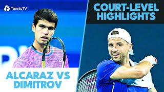 Carlos Alcaraz vs Grigor Dimitrov CourtLevel Highlights  Miami 2024 [upl. by Oitaroh429]