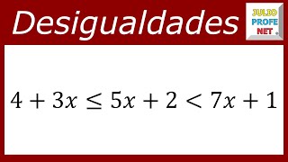 DESIGUALDAD LINEAL CON TRES MIEMBROS  Ejercicio 5 [upl. by Akinod]