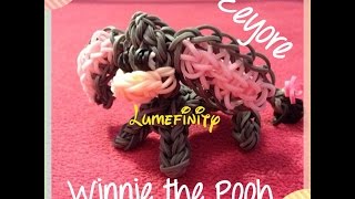 Rainbow Loom bands Eeyore  Winnie the Pooh figure by Lumefinity  How to [upl. by Nivart978]