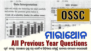 OSSC All Previous Year Data Interpretation Questions  last 7 Exam Question Papers  Marathon [upl. by Nedla481]