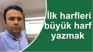 Excel İlk harfleri büyük harf yapmak 080video  Ömer BAĞCI [upl. by Ailyt]