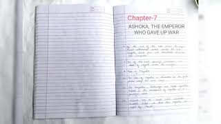 ASHOKA THE EMPEROR WHO GAVE UP WAR handwritten complete notes [upl. by Ihcekn]