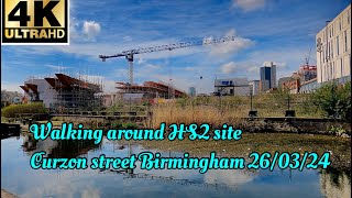 Walking around HS2 site Curzon street Birmingham England 4K [upl. by Aryn725]