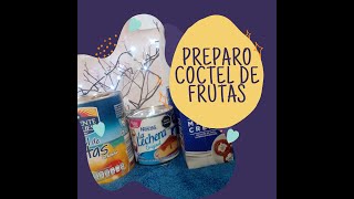 Coctel de frutas con lechera y media crema Rico fácil y rápido [upl. by Yolanthe]