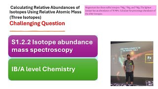 Finding the percentage abundance form relative atomic mass for three isotopes [upl. by Natalia]