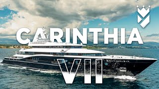 The aweinspiring 97 meter quotCarinthia VIIquot charter yacht  walk through at Charter Show [upl. by Nosral]