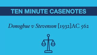 Donoghue v Stevenson Foundation of Negligence [upl. by Marla]