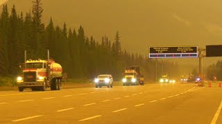 Most emergency crews ordered out as wildfire reaches Jasper [upl. by Enyrhtak]