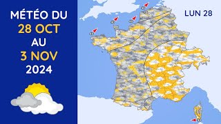 Météo du Lundi 28 Octobre au Dimanche 3 Novembre 2024 [upl. by Eiliah583]