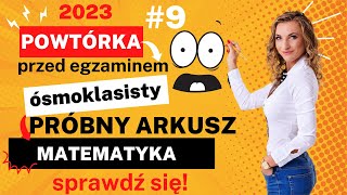 🔥 Próbny arkusz Nowa Era listopad 2021🤩 Powtórka na egzamin ósmoklasisty z matematyki 2023 ❤️ 9 [upl. by Pierson]