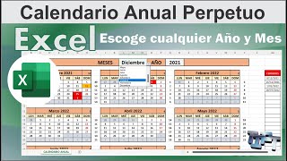 Calendario Anual Perpetuo en Excel [upl. by Comptom]