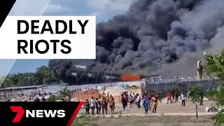 Papua New Guineas capital dangerous following deadly riots in Port Moresby  7 News Australia [upl. by Ardek]