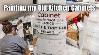 PAINTING MY KITCHEN CABINETS  HOME REFRESH IDEAS 2024  KIMI COPE [upl. by Mahalia532]