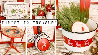 Thrift to Treasure  5 Holiday Vintage Upcycles  High End Christmas Decor on a Budget  Easy DIY’s [upl. by Magree]