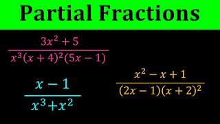 Partial Fractions  Linear Factors Some of which are Repeated  Calculus  Part 3 [upl. by Yuria]