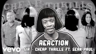 Sia  Cheap Thrills ft Sean Paul Lyric Video  Reaction [upl. by Aliekahs]