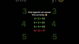 Iq test math power 😀 maths canyousolvemathspuzzles How check iq level at home mathspuzzle [upl. by Ayatal]