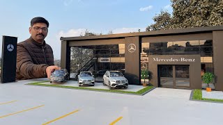 Making a MercedesBenz Dealership Scale Model  Miniature Diorama Building [upl. by Ahseral]