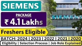 Siemens Recruitment 2024  Siemens OFF Campus Drive For 2024  2023  2022 Batch Hiring [upl. by Laeira195]