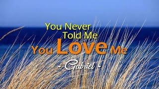 You Never Told Me You Love Me  By Gabriel KARAOKE VERSION [upl. by Aneen]