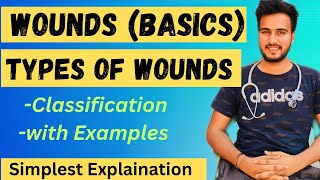 Wounds BasicsTypes of woundClassification of WoundsSurgerypathology [upl. by Annaerda]