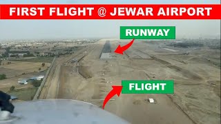 First flight at Jewar Airport  Jewar Airport ready for inauguration   Papa Construction [upl. by Etteval133]