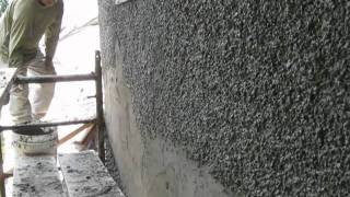 Applying pebble dash stucco [upl. by Alicul157]