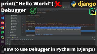 How to use Debugger with Django in Pycharm  The Codrammers [upl. by Ellehcem]