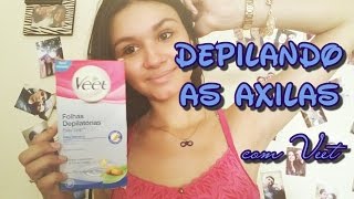 Depilando as axilas com cera Veet [upl. by Phelia]