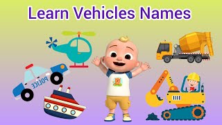 Learn Vehicles Names Fun Learning Activity For Toddlers vehicle learning toddlers [upl. by Gehman210]