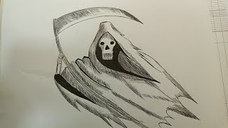 رسم ملك الموت بطريقة بسيطة للمبتدئين  How to Draw the Angel of Death in a Simple Way for Beginners [upl. by Ayim498]