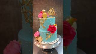 Trending Cake design inspiration for 40th birthday and anniversary by MasterBaker Oindrila cakereel [upl. by Eiblehs]